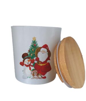 Kerst Kaarslicht Santa Snowman