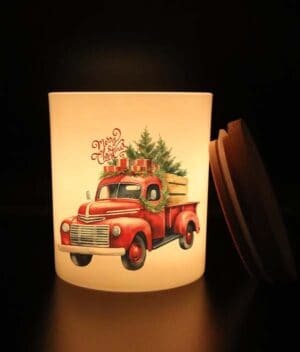 Kerst Kaarslicht Vintage Truck