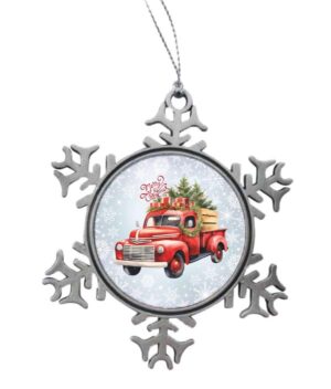 Kerst Sneeuwster Vintage Truck