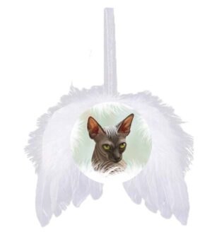 Kerst Engelenvleugels Sphynx Cat