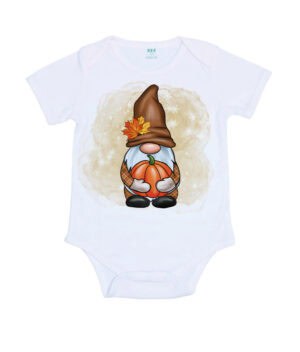 Baby romper Autum Gnome – Pumpkin