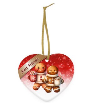 Keramiek Kerstornament Peperkoek hart – Best Friends Coco