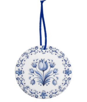 Keramiek Kerstornament Delfts Blauw – Tulpen