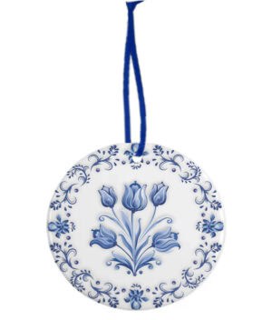 Keramiek Kerstornament Delfts Blauw – Tulp