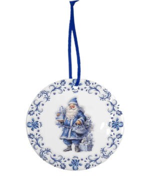 Keramiek Kerstornament Delfts Blauw – Kerstman