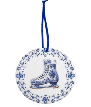 Keramiek Kerstornament Delfts Blauw – Schaats