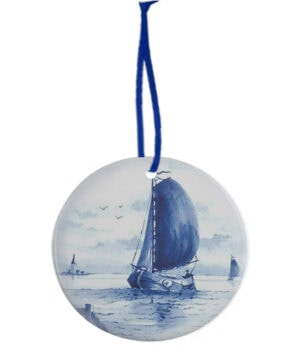 Keramiek Kerstornament Delfts Blauw – Zeilboot